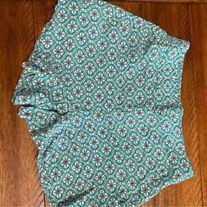 Old Navy Teal and White Patterned Shorts
